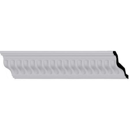 Ekena Millwork 4"H x 4"P x 5 5/8"F x 94 1/2"L, (7/8" Repeat), Linus Crown Moulding MLD04X04X06LI